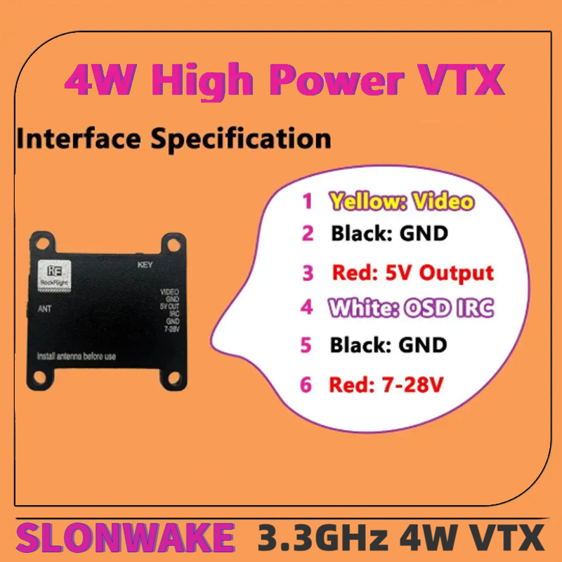 SLONWAKE FPV 3.3G 16CH 4000mW  – Drone Rc Fpv recenzja i cena
