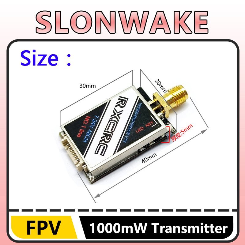 SLONWAKE 5.8G 48CH 1W VTX 100/ – Receiver Rc Drone recenzja i cena
