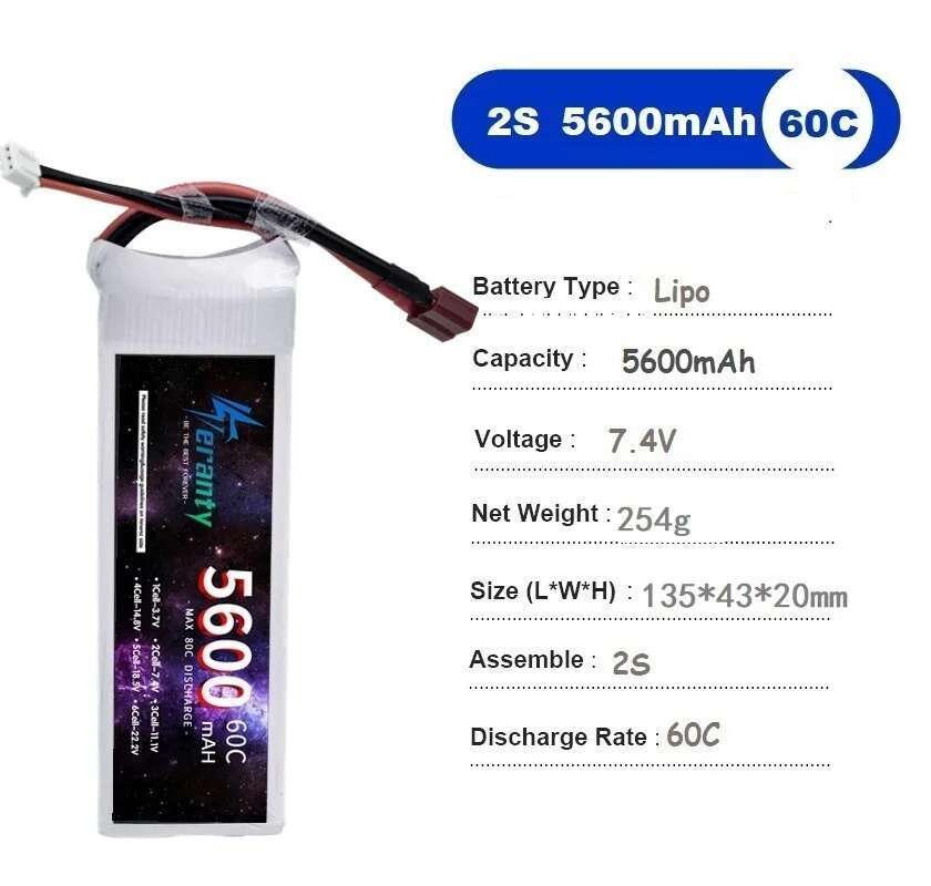 TERANTY 5600MAH 60C 2S 3S 4S 6 – Rc Drift Car Kit recenzja i cena